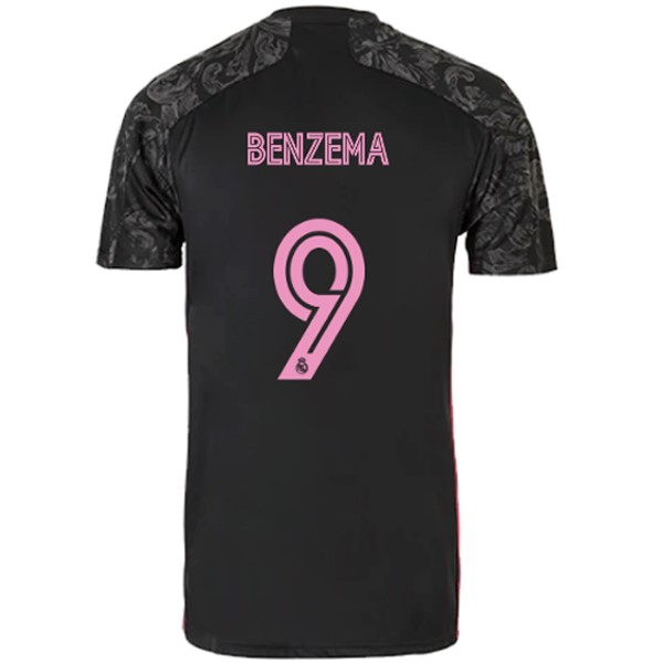 Camiseta Real Madrid Replica Tercera Ropa NO.9 Benzema 2020/21 Negro